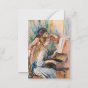 Pierre Auguste Renoir - Unga flickor vid pianot Anteckningskort