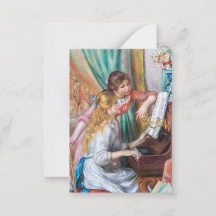 Pierre Auguste Renoir - Unga flickor vid pianot Anteckningskort