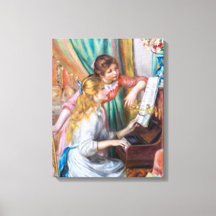 Pierre Auguste Renoir - Unga flickor vid pianot Canvastryck