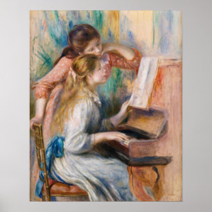 Pierre Auguste Renoir - Unga flickor vid pianot Poster