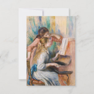 Pierre Auguste Renoir - Unga flickor vid pianot Tack Kort