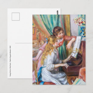 Pierre Auguste Renoir - Unga flickor vid pianot Vykort