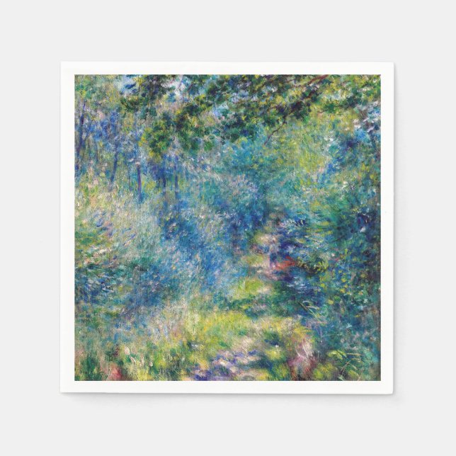 Pierre-Auguste Renoir - Väg i skogen Pappersservett (Framsidan)