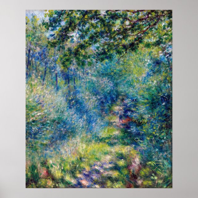 Pierre-Auguste Renoir - Väg i skogen Poster (Framsidan)