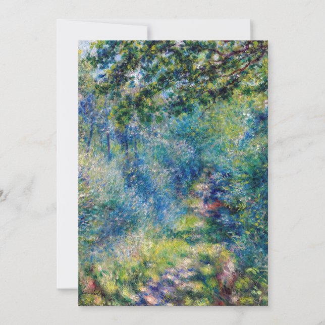 Pierre-Auguste Renoir - Väg i skogen Tack Kort (Framsida)