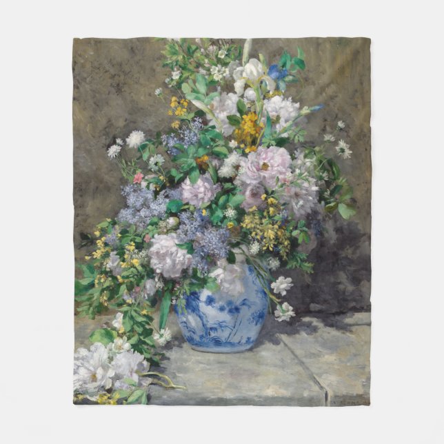 Pierre-Auguste Renoir - Vår Bouquet Fleecefilt (Framsidan)