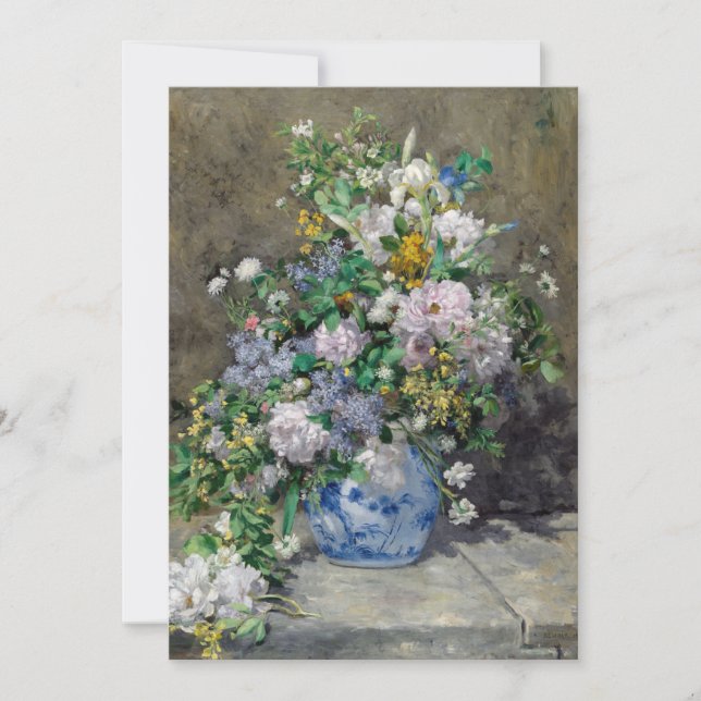 Pierre-Auguste Renoir - Vår Bouquet Inbjudningar (Framsida)