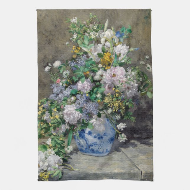 Pierre-Auguste Renoir - Vår Bouquet Kökshandduk (Vertikal)