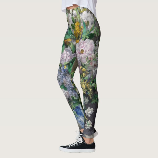 Pierre-Auguste Renoir - Vår Bouquet Leggings (Vänster)