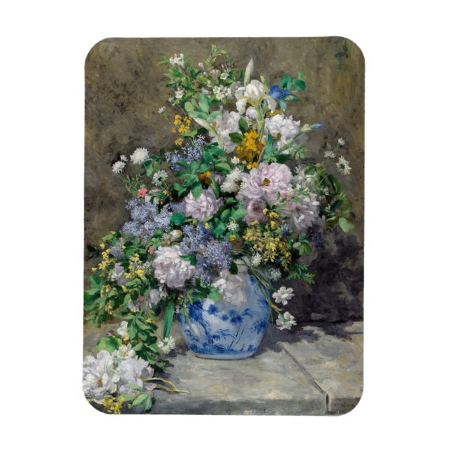 Pierre-Auguste Renoir - Vårbukett Magnet (Vertikal)