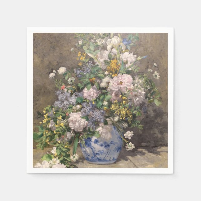 Pierre-Auguste Renoir Vårbukett     Pappersservett (Framsidan)