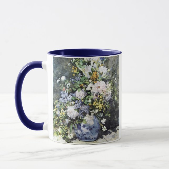 Pierre-Auguste Renoir vas av blommor Mugg (Vänster)
