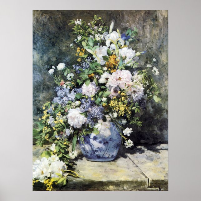 Pierre-Auguste Renoir, Vas av blommor Poster (Framsidan)