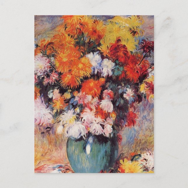 Pierre Auguste Renoir Vas från Chrysanthemums Vykort (Framsida)