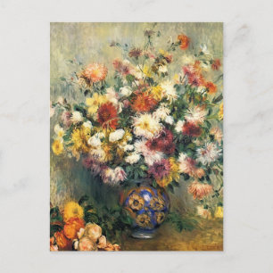 Pierre-Auguste Renoir- Vas i Chrysanthemums Vykort