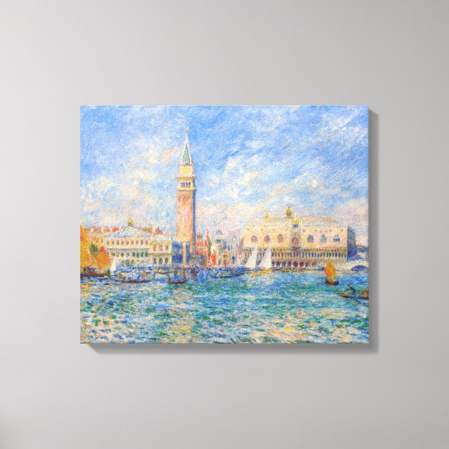 Pierre-Auguste Renoir - Venedig, Doges Palace Canvastryck (Framsida)