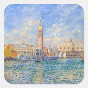 Pierre-Auguste Renoir - Venedig, Doges Palace Fyrkantigt Klistermärke