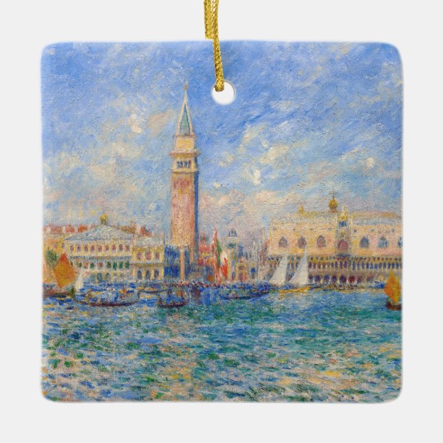 Pierre-Auguste Renoir - Venedig, Doges Palace Julgransprydnad Keramik (Framsida)