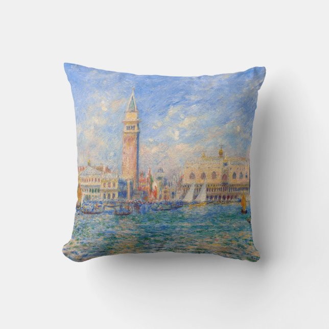 Pierre-Auguste Renoir - Venedig, Doges Palace Kudde (Framsida)