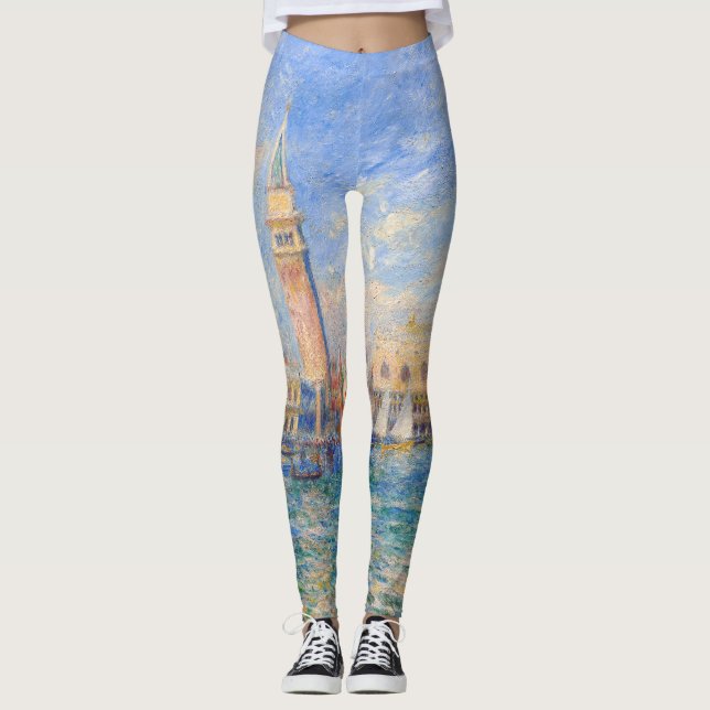 Pierre-Auguste Renoir - Venedig, Doges Palace Leggings (Framsida)