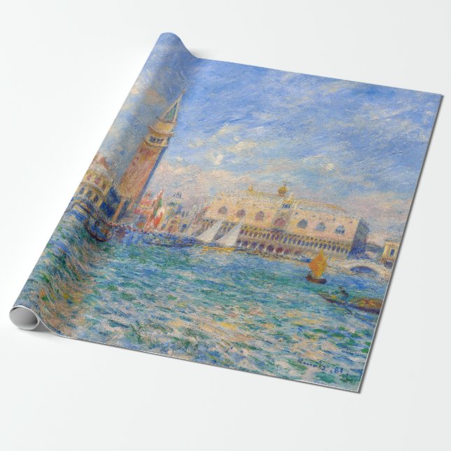 Pierre-Auguste Renoir - Venedig, Doges Palace Presentpapper (Utrullad)