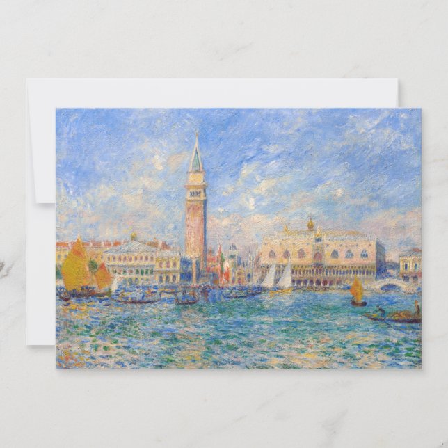 Pierre-Auguste Renoir - Venedig, Doges Palace Tack Kort (Framsida)