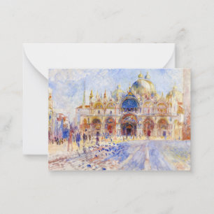 Pierre-Auguste Renoir - Venedig, Piazza San Marco Anteckningskort