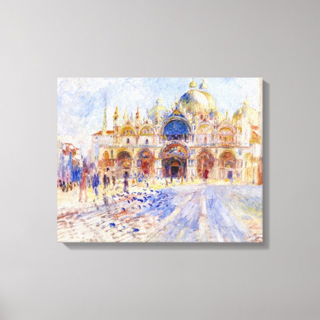 Pierre-Auguste Renoir - Venedig, Piazza San Marco Canvastryck (Framsida)