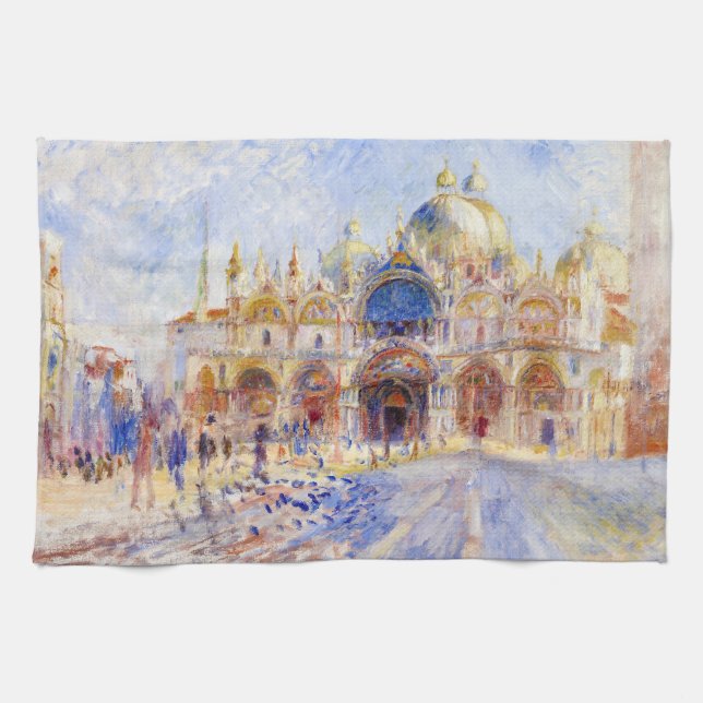 Pierre-Auguste Renoir - Venedig, Piazza San Marco Kökshandduk (Horisontell)