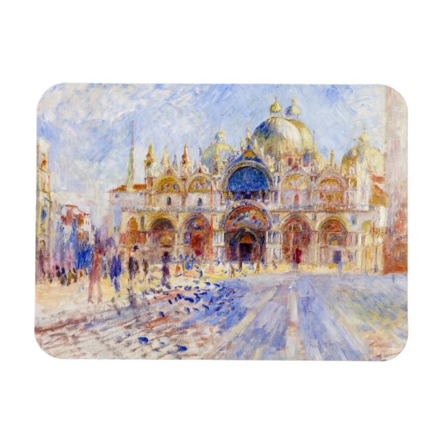 Pierre-Auguste Renoir - Venedig, Piazza San Marco Magnet (Horisontell)