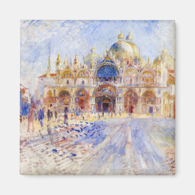 Pierre-Auguste Renoir - Venedig, Piazza San Marco Magnet (Framsidan)