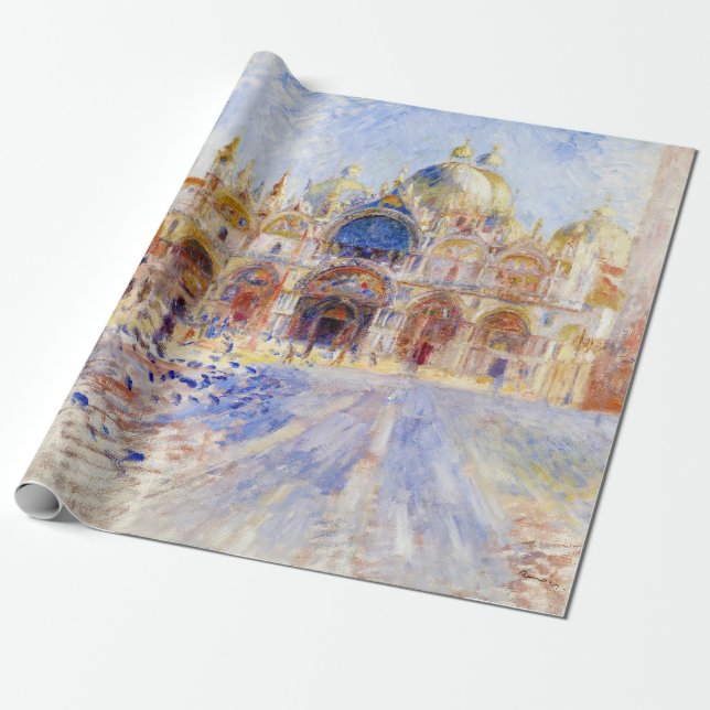 Pierre-Auguste Renoir - Venedig, Piazza San Marco Presentpapper (Utrullad)