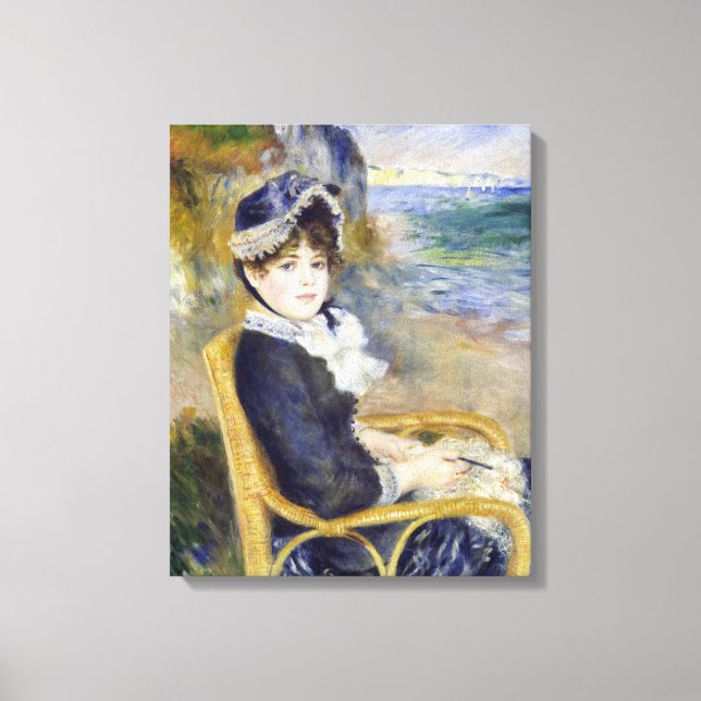 Pierre-Auguste Renoir - Vid havet Canvastryck (Framsida)