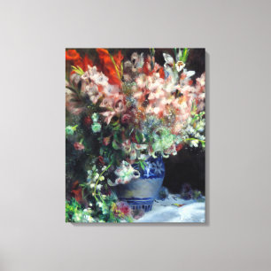 Pierre-Auguste Renoir Vintage Gladioli i Vas Canvastryck