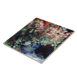 Pierre-Auguste Renoir Vintage Gladioli i Vas Kakelplatta