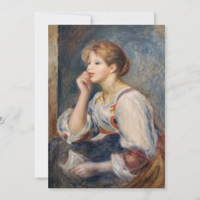 Pierre-Auguste Renoir - Woman med Brev Inbjudningar (Framsida)