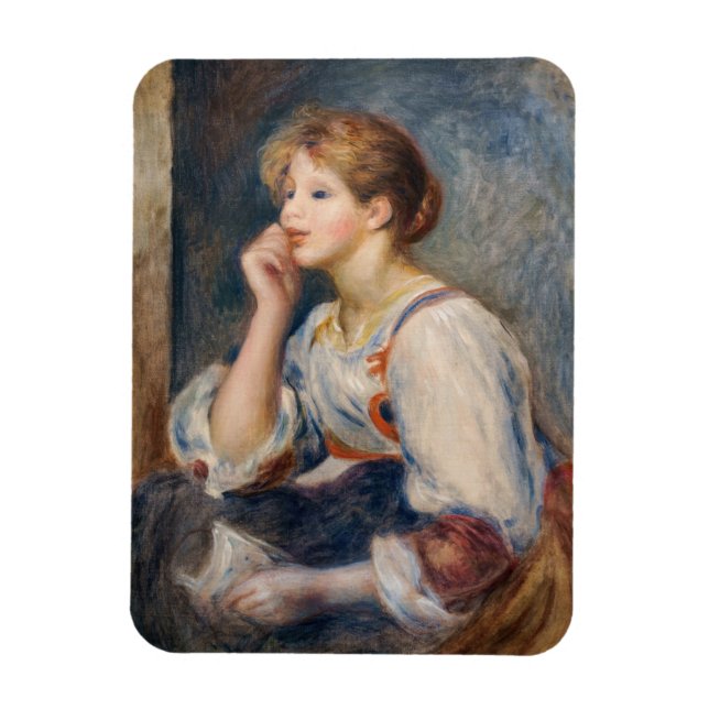Pierre-Auguste Renoir - Woman med Brev Magnet (Vertikal)