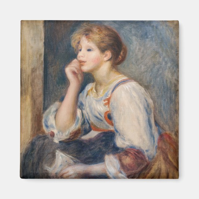Pierre-Auguste Renoir - Woman med Brev Magnet (Framsidan)