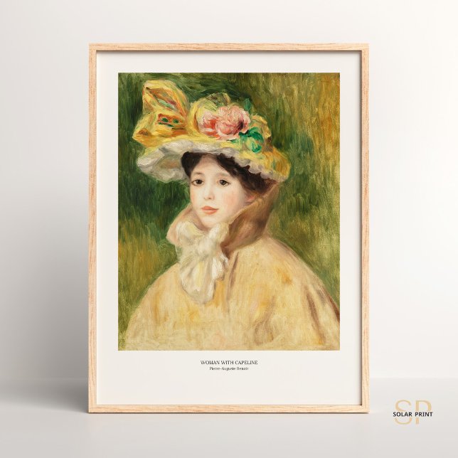 Pierre-Auguste Renoir Woman med Capeline Art Poster (Skapare uppladdad)