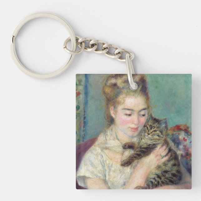 Pierre-Auguste Renoir - Woman med en katt (Framsidan)