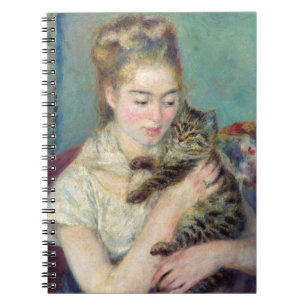 Pierre-Auguste Renoir - Woman med en katt Anteckningsbok