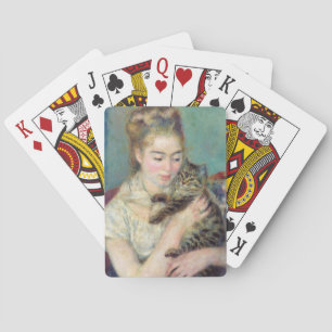Pierre-Auguste Renoir - Woman med en katt Casinokort