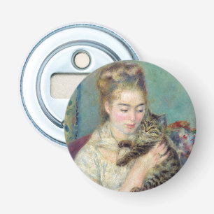 Pierre-Auguste Renoir - Woman med en katt Flasköppnare