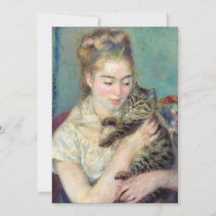 Pierre-Auguste Renoir - Woman med en katt Inbjudningar