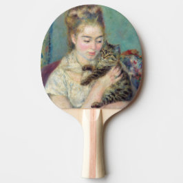 Pierre-Auguste Renoir - Woman med en katt Pingisracket