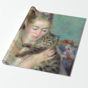 Pierre-Auguste Renoir - Woman med en katt Presentpapper