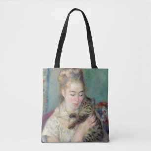 Pierre-Auguste Renoir - Woman med en katt Tygkasse