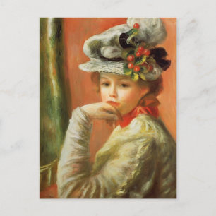 Pierre-Auguste Renoir- Young Girl in a White Hat Vykort