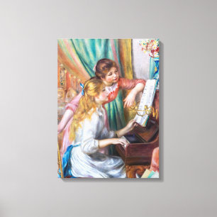 Pierre Auguste Renoir - Young Girls at the Piano Canvastryck