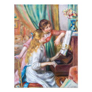 Pierre Auguste Renoir - Young Girls at the Piano Fototryck